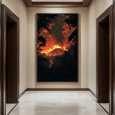 Volcano Eruption Painting